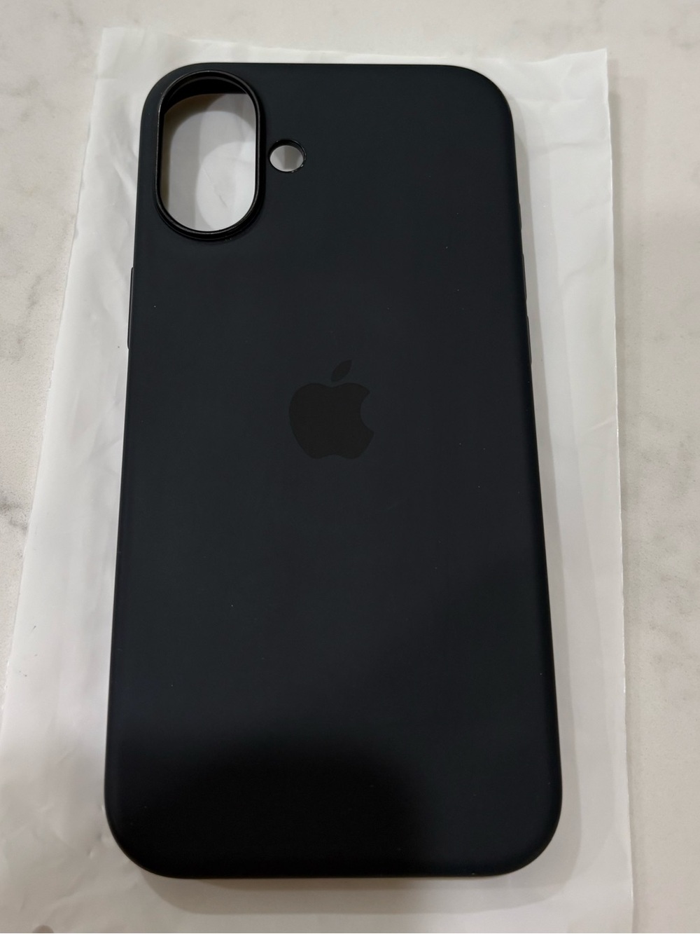 Apple Black Silicone iPhone Case- 16 plus